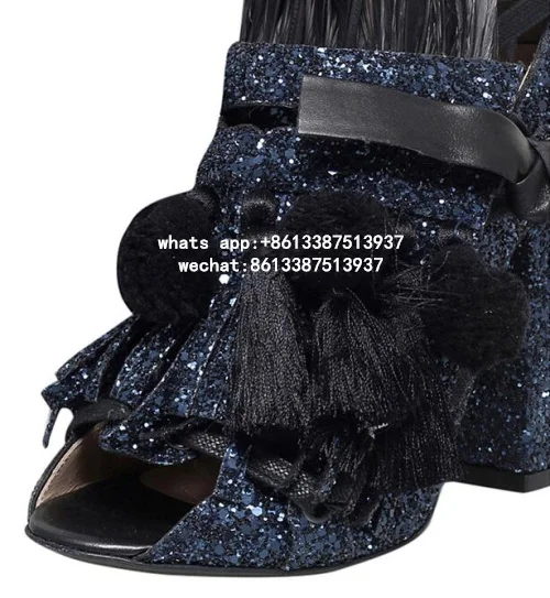 Новинка 2017  г. Демисезонные дамские босоножки со шнуровкой с кисточкой Шикарная