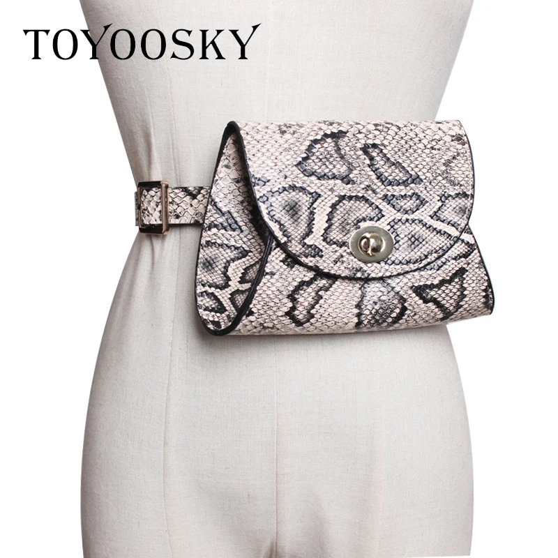 

Designers PU Women Belts Snakeskin Phone Pouch Bag Fashion Fanny Pack Waist Small Belt High Quality Belts for Female TOYOOSKY