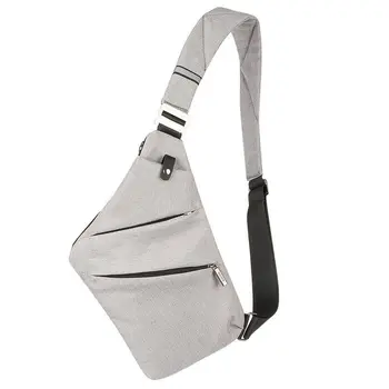 

New men's chest bag multi-function portable purse fashion solid color sling shoulder bag Messenger bag