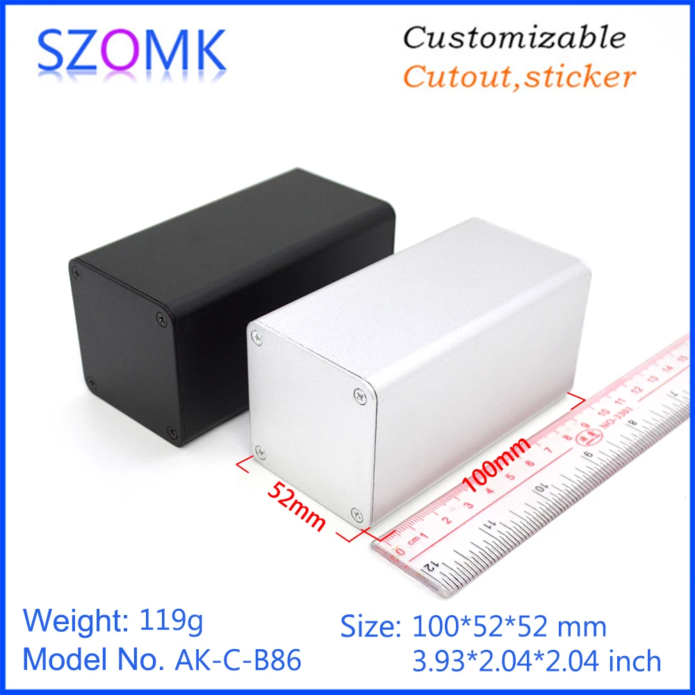 szomk aluminum enclosure for electronics device housing for pcb design audio aluminum control box enclosure casing (11)