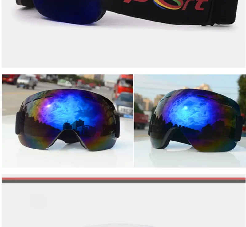 Новинка, лыжные очки, зимние спортивные очки для сноуборда, с защитой от запотевания, УФ очки для мужчин и женщин, молодежная маска для снегохода, катания на лыжах и коньках