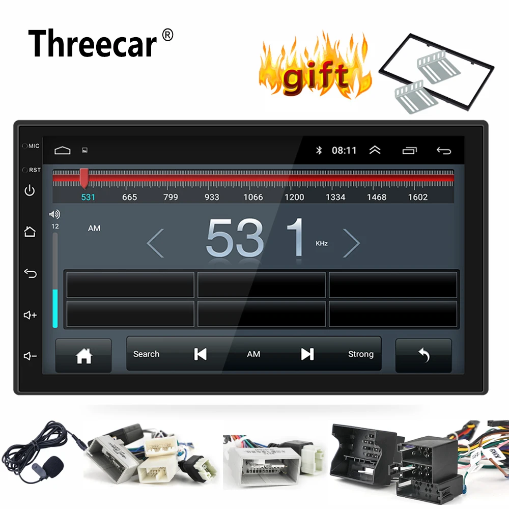 

2 Din Android Car Radio multimedia Player GPS Navigation Bluetooth WiFi Autoradio Stereo Audio DVR For TOYOTA Nissan Kia RAV4