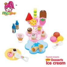 22 шт. DIY Play десерты мороженое 3+ Детские Классические игрушки ролевые игры Кухня Еда сладкие лакомства пластиковые игрушки для детей