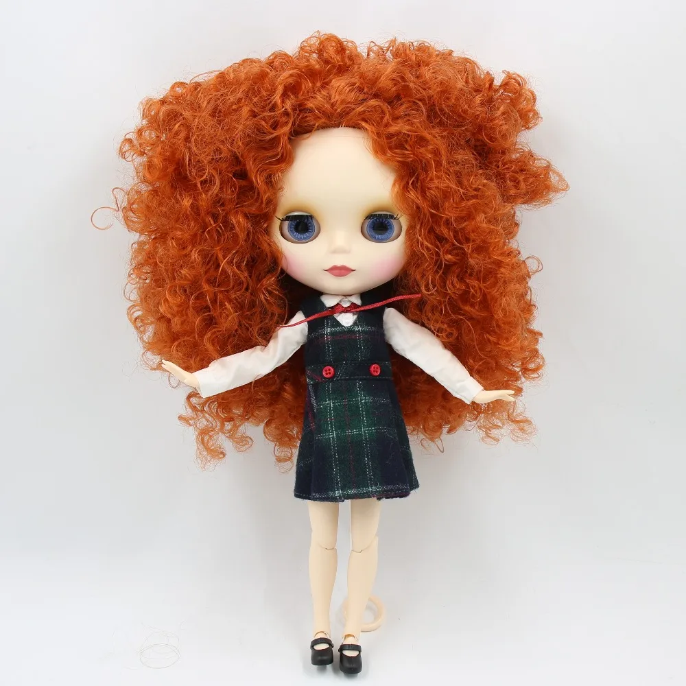 Neo Blythe Doll with Ginger Hair, White Skin, Matte Cute Face & Custom Jointed Body 2