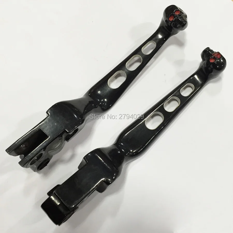 

Free Shipping Red Eyes Skull Motorcycle Black Hand Levers Brake Clutch Controls for Harley Motorcycle Custom NEW