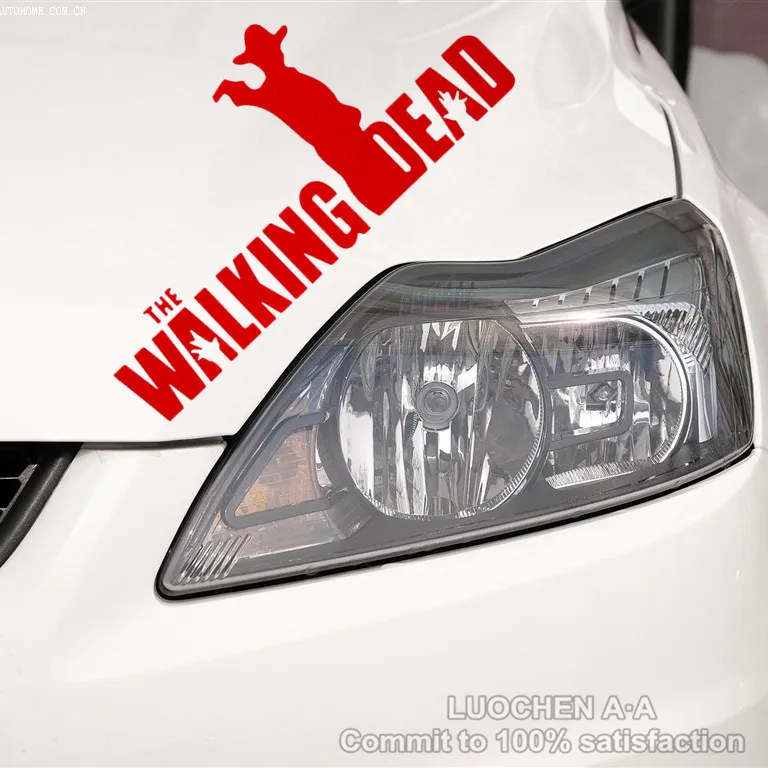 Car Stickers The Walking Dead Zombies Rick Shooting Creatice Decals Auto Tuning Styling For Head