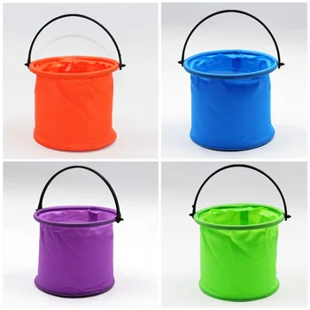 

Outdoor Camping Travel Washing Bag Bathroom Camping Folding Bucket Portable Ergonomic Fishing Supplies Kitchen with Compartment