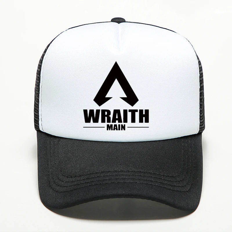 

New Multi Styles Apex Legends Baseball Caps Handmade Printing Hip Hop Unisex Adjustable Hat Outdoors Sports Black & White Mesh