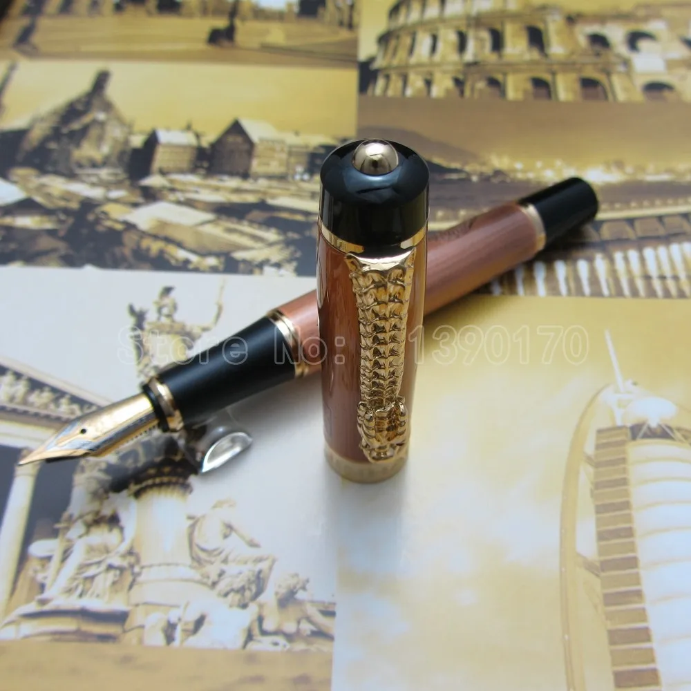 JINHAO K600 гравировка Дракон и клипса с драконом перьевая ручка металлическая подарочная ручка чернильная ручка
