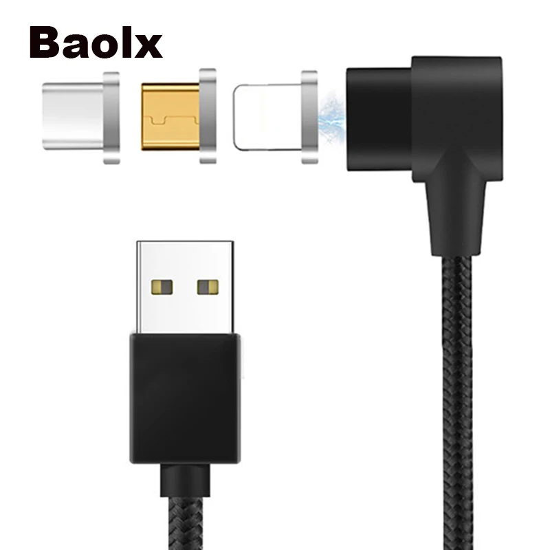 Магнитный зарядный кабель Micro USB/IOS/Type C USB быстрая зарядка магнитные зарядные