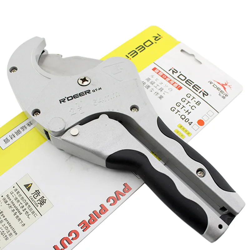 Tanie RDEER plastikowa rura frez korpus ze stopu aluminium Stailess ostrze ze stali nożyczki Cut 64mm z grzechotką biegów łatwe do pcv PU PP P PE