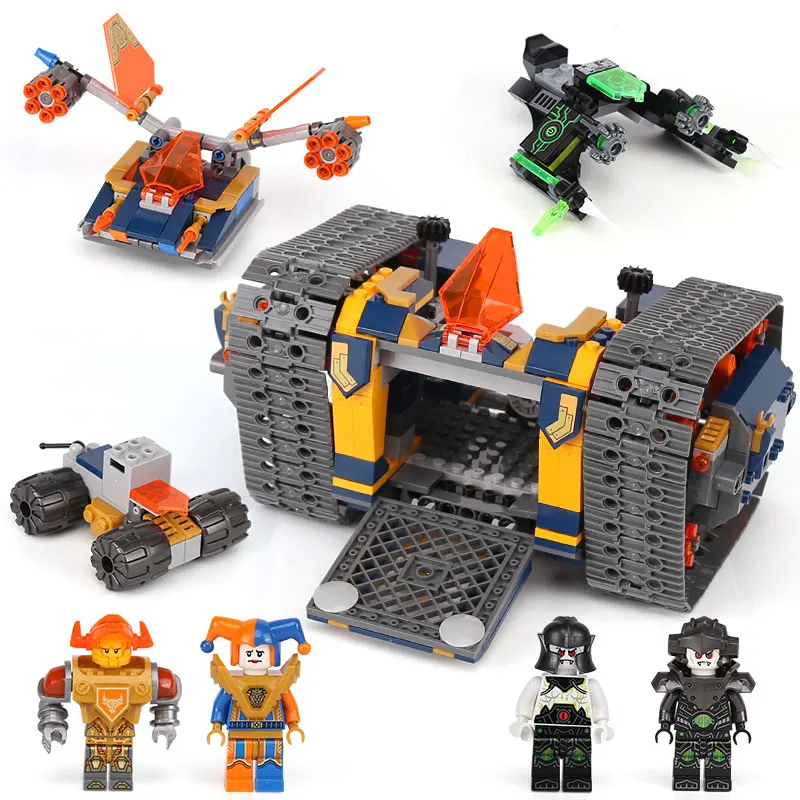 676pcs Knights Nexo Knights Axl's Rolling Arsenal Destroyer 14042 Model Building Blocks Toy Bricks Nexus Compatible With legoING