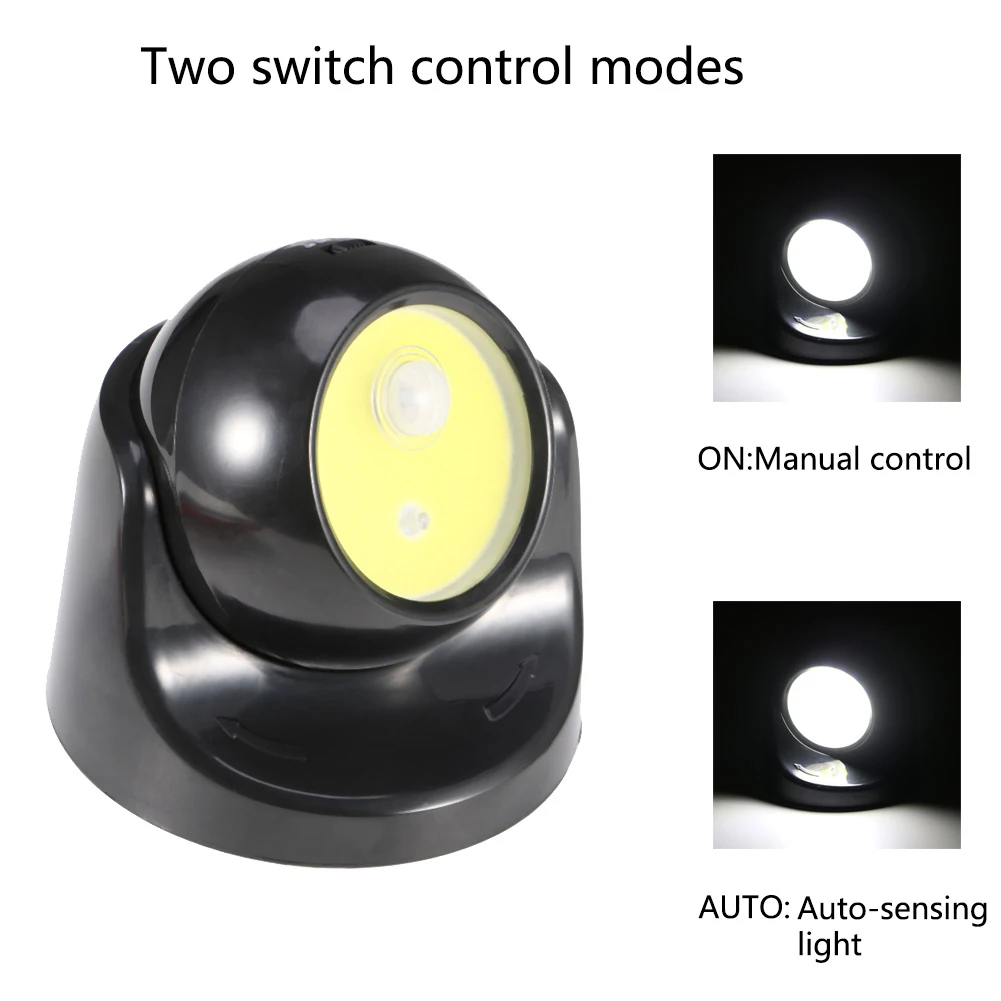 УДАРА СВЕТОДИОДНЫЙ Auto Motion Сенсор настенный светильник 3 режима 360 градусов вращения лампы 2-3 м Сенсор расстояние ночного свет для шкаф