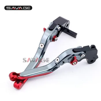 

For MV Agusta F3 675 12-16, F3 800/AGO 13-16 Motorcycle Aluminum Adjustable Folding Extendable Brake Clutch Lever Titanium+Red