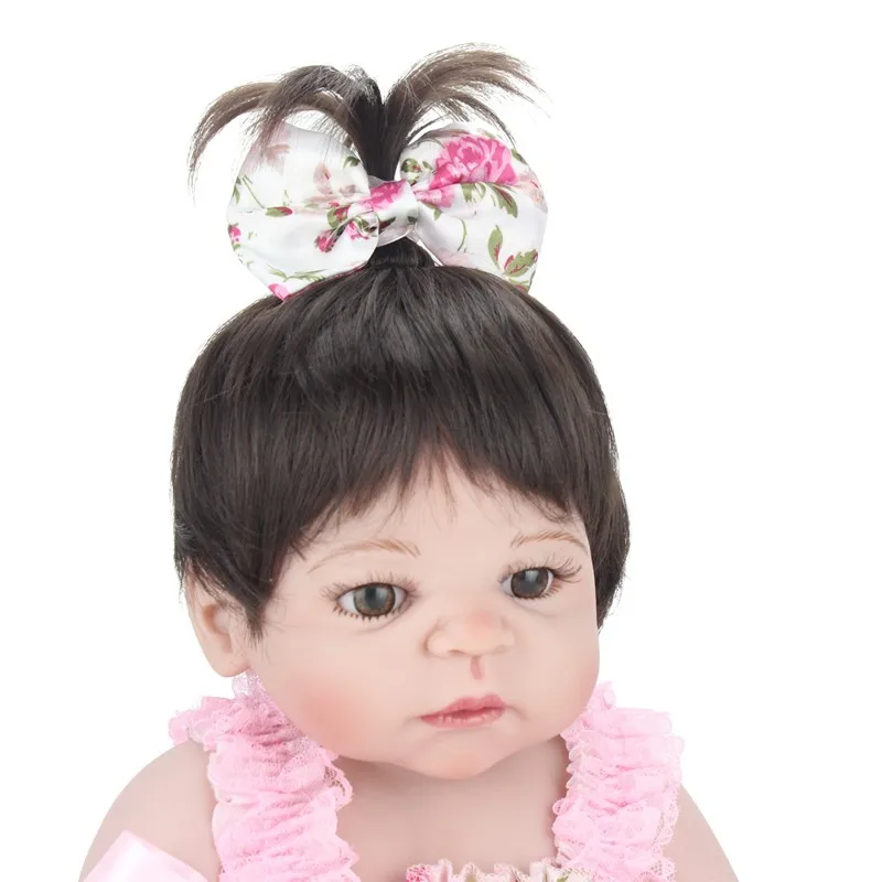 22 дюймов мягкий полный силиконовый винил Reborn baby girl Doll Play House игрушки реалистичные игрушки Bebe Alive Brinquedos Reborn Bonecas