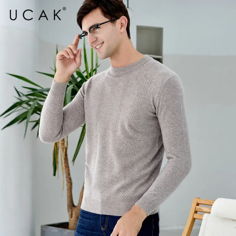 UCAK Brand Merino Wool Sweater Men Autumn Winter Mens Sweaters 2019 New Arrival Pull Homme Soft Warm Cashmere Pullover Men U3029 UCAK Brand Merino Wool Sweater Men Autumn Winter Mens Sweaters 2019 New Arrival Pull Homme Soft Warm Cashmere Pullover Men U3029