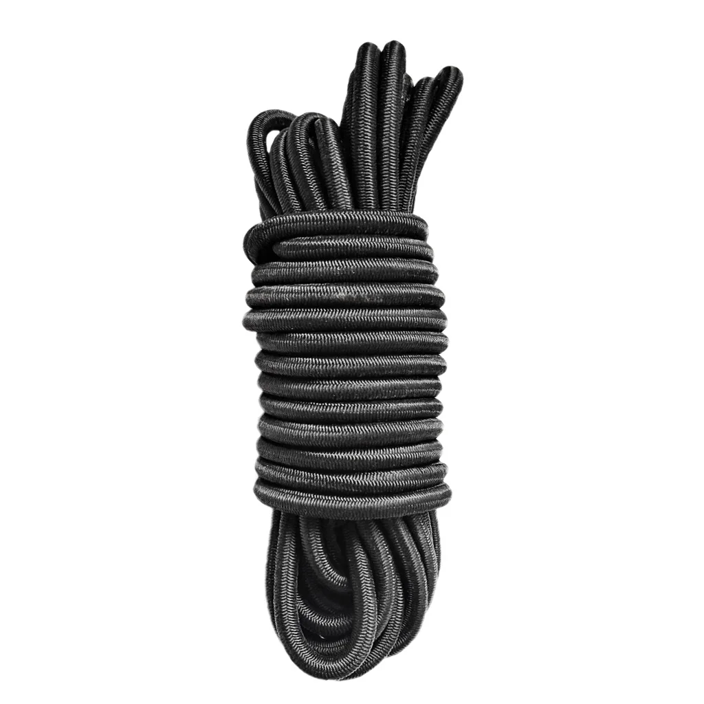 1/4' 16.4' Heavy Duty Elastic Bungee Rope 4 Pieces Shock Cord End Stop 10 Pieces End Hook for Kayak Canoe Boats Accessories
