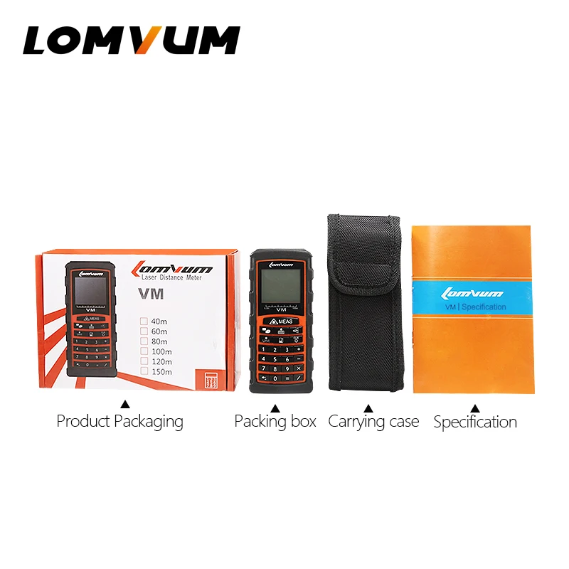 LOMVUM 40 м/60 м/80 м/120 м trena лазерный дальномер цифровой измеритель расстояния