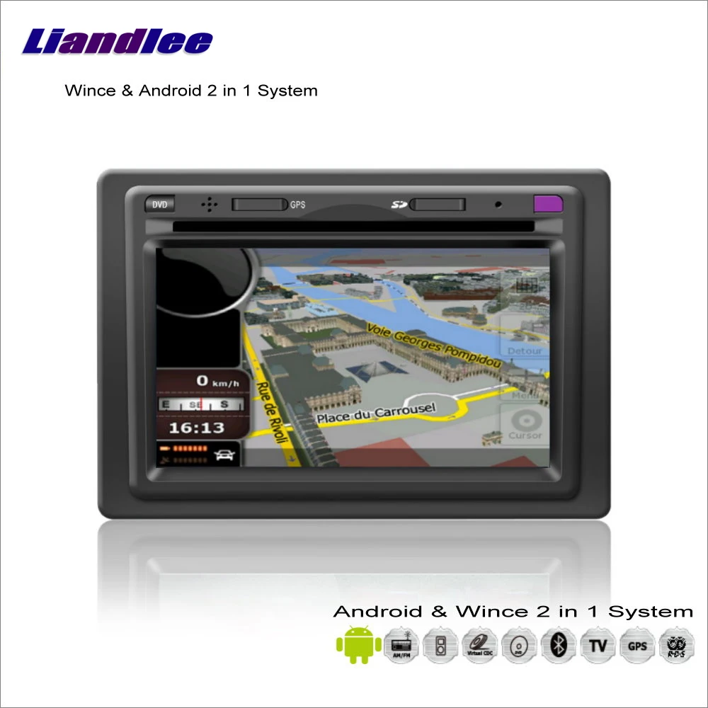 Best Liandlee For Chery A3 2005~2012 Car Radio CD DVD Player GPS Nav Navi Map Navigation Advanced Wince & Android 2 in 1 S160 System 0