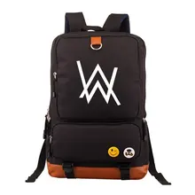 Рок-н-Fade Алан Уокер EXO GOT7 переменного тока/постоянного тока для мальчиков и девочек; детская школьная сумка Для женщин Рюкзак Школьная Сумка для подростков холст Для мужчин студенческий рюкзак