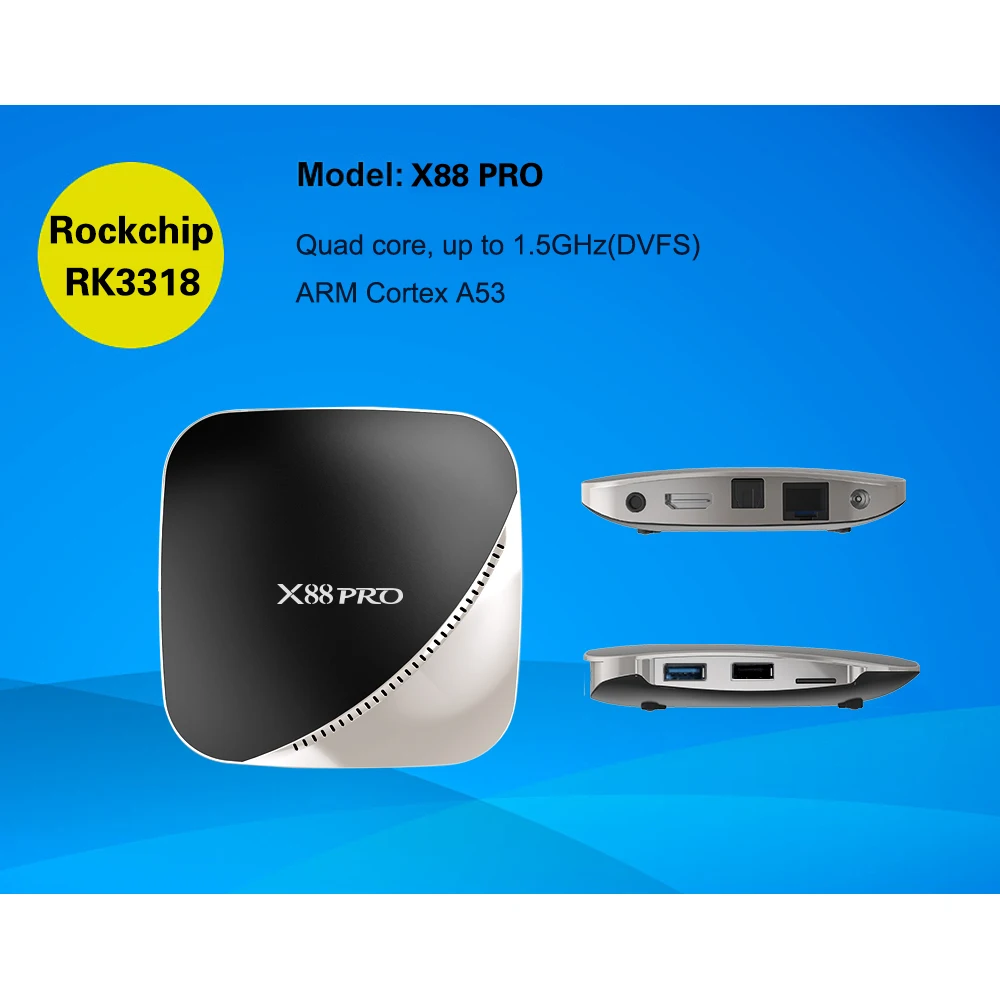 X88 PRO Smart tv Box Android 9,0 4K Rockchip RK3318 Четырехъядерный 4 Гб 64 Гб 2,4G/5G WiFi Smart tv BOX 2 Гб 16 Гб медиаплеер PK x96max