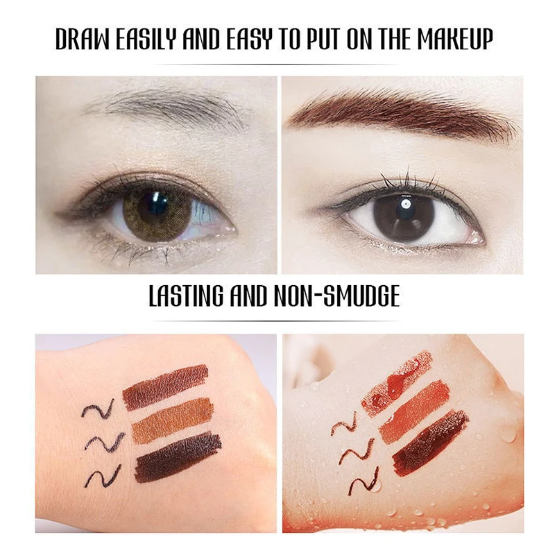 Hot Sale Double-end Eyebrow Pencil Eyeliner Waterproof Smudge-proof Easy To Use 2 In 1 Eyebrow Pen Liquid Eyeliner Hot Sale Double-end Eyebrow Pencil Eyeliner Waterproof Smudge-proof Easy To Use 2 In 1 Eyebrow Pen Liquid Eyeliner