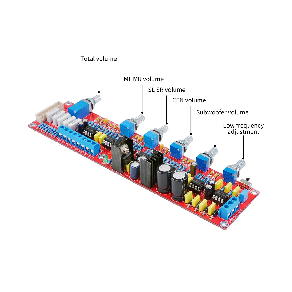 AIYIMA NE5532 5,1 тон предусилитель доска HIFI 5,1 предусилитель громкость тон эквалайзер плата управления DIY для 5,1 усилителей