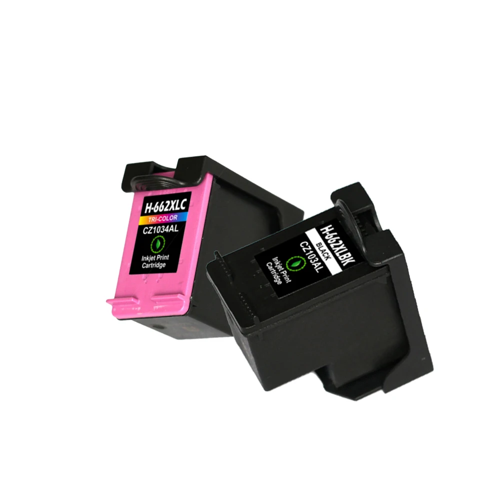 Compatible for 662XL CZ105AL CZ106AL(2 Pack Black Tri Color) Ink Cartridge for HP Deskjet Ink
