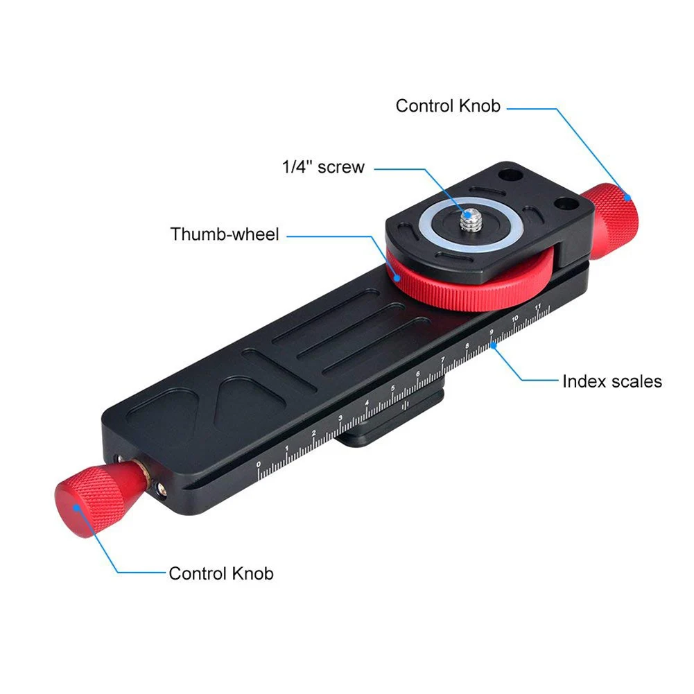 

New hot Macro Focus Tripod Head Aluminum Alloy Rail Slider Plate Dropshipping Adapters for Monopod DSLR Camera