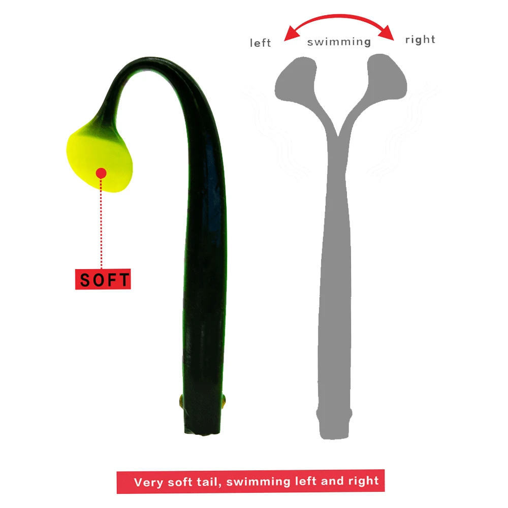 Hunthouse 3 piezas 18 cm Pesca marina tamaño grande simular señuelo de Pesca suave cebos artificiales Peche cebo de Pesca