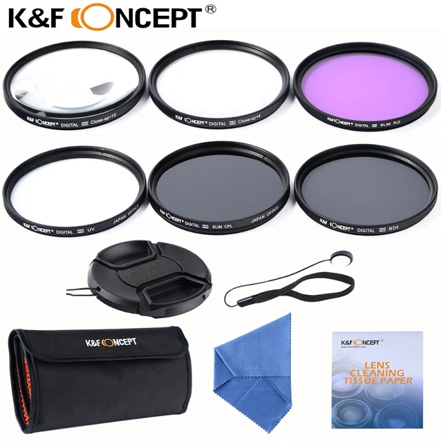 Best Offers K&F CONCEPT 52mm 55mm 67mm Slim UV CPL FLD ND4+Macro Close Up +4+10+ Cleaning kits Lens Filter for Nikon D7100 D5100 D3100 D3200 Best Offers K&F CONCEPT 52mm 55mm 67mm Slim UV CPL FLD ND4+Macro Close Up +4+10+ Cleaning kits Lens Filter for Nikon D7100 D5100 D3100 D3200