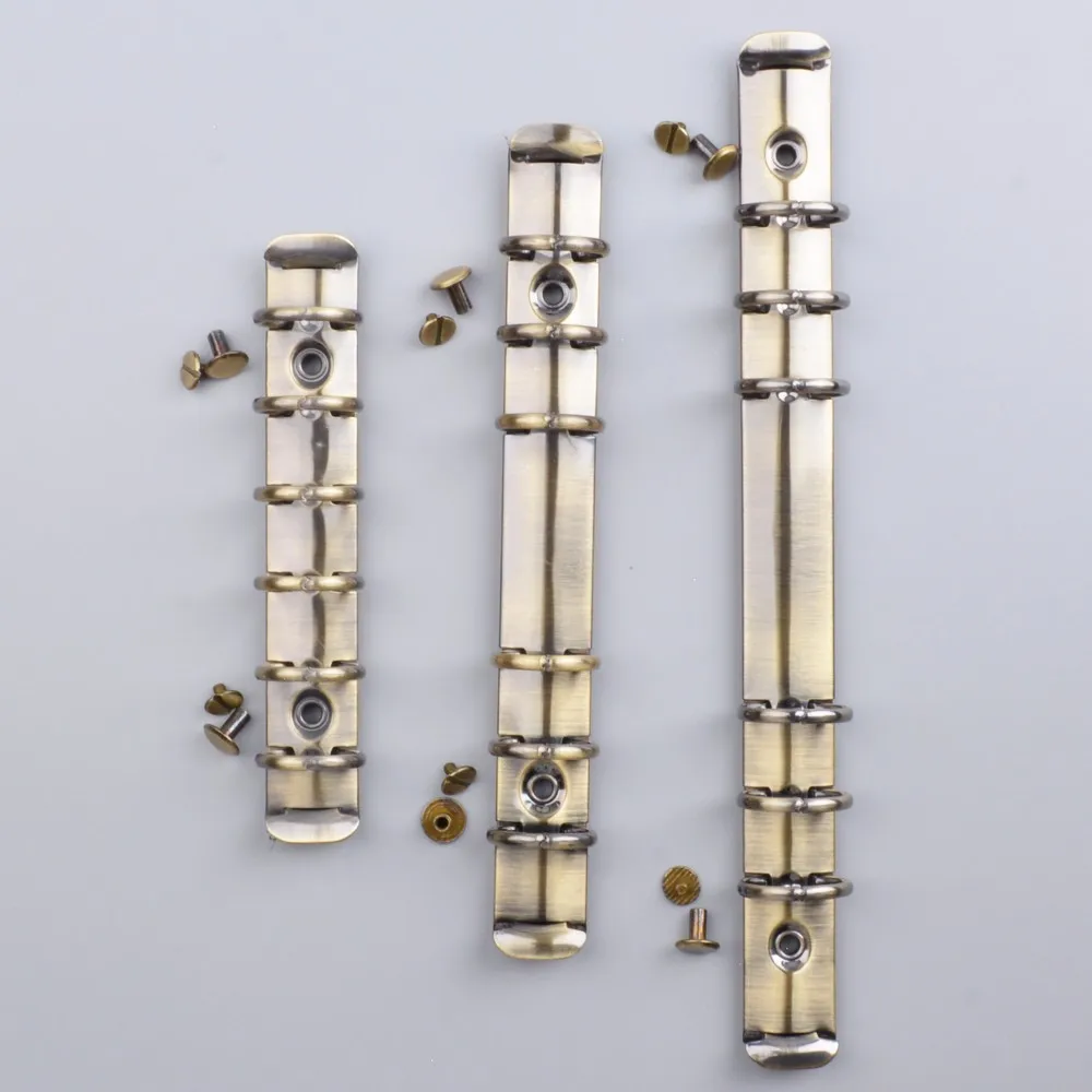 Brass Metal Spiral Rings Binder Clip With 2 Pairs of Screw For Diary