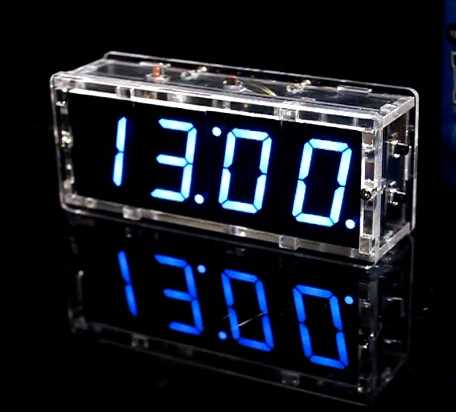 electronic diy kit Digital clock DIY making kit 51 Single chip with case 