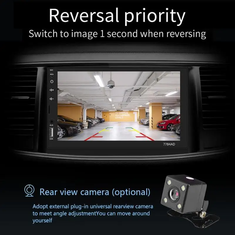 Top SWM 7in 2Din 1G+16G BT MP3 Player Android Car Stereo MP5 Player GPS Navi FM AM Radio Auto Audio w/ Map TF Card Slot 2 USB AUX 9