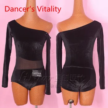 

2017 Latin Dance Dress Women Left Open Harness Back Opening Salsa Tango Rumba Flamengo Ballroom Latin Dance Competition Costumes