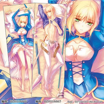 

Anime Fate Stay Night Decorative Pillow Case Sexy Saber Hugging Pillow Cover Case Pillowcase Double-Sided 3 Sizes Christmas Gift