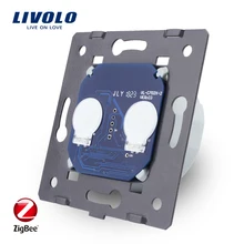 LIVOLO ЕС Стандартный ZigBee переключатель, база настенный светильник, беспроводной смарт сенсорный выключатель, 2 банды 1Way, AC 220~ 250 V, VL-C702Z