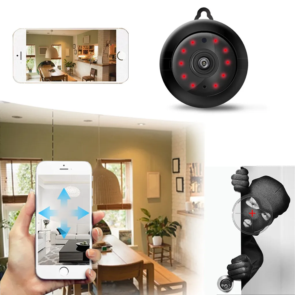 Мини Wi Fi/IP камера беспроводная Fi HD 720P Скрытая домашняя Камера Безопасности ИК