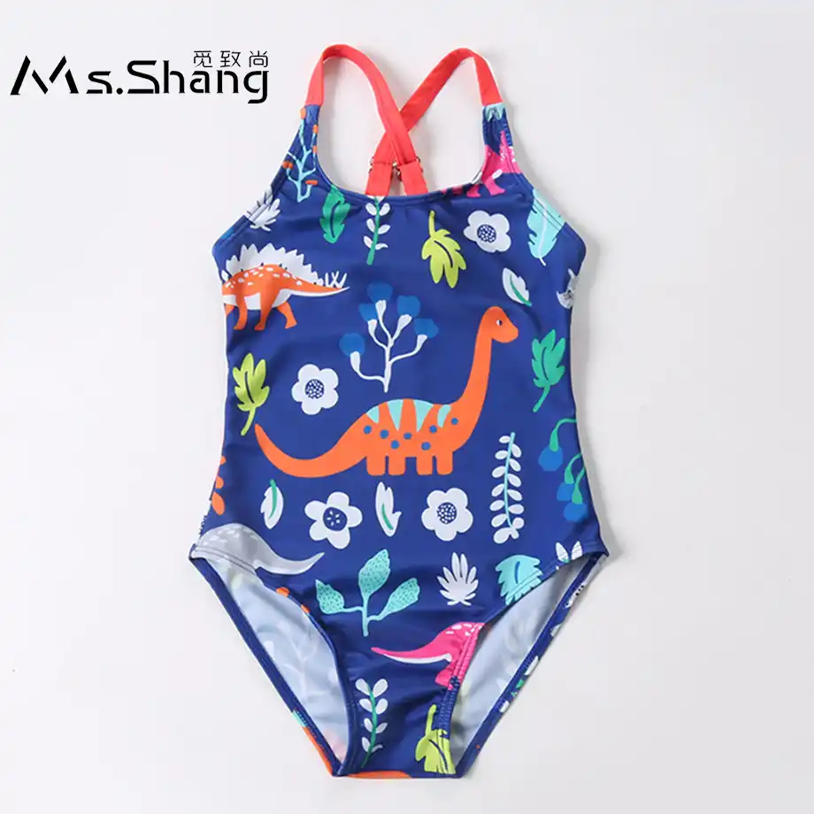 dinosaur girls swimsuit