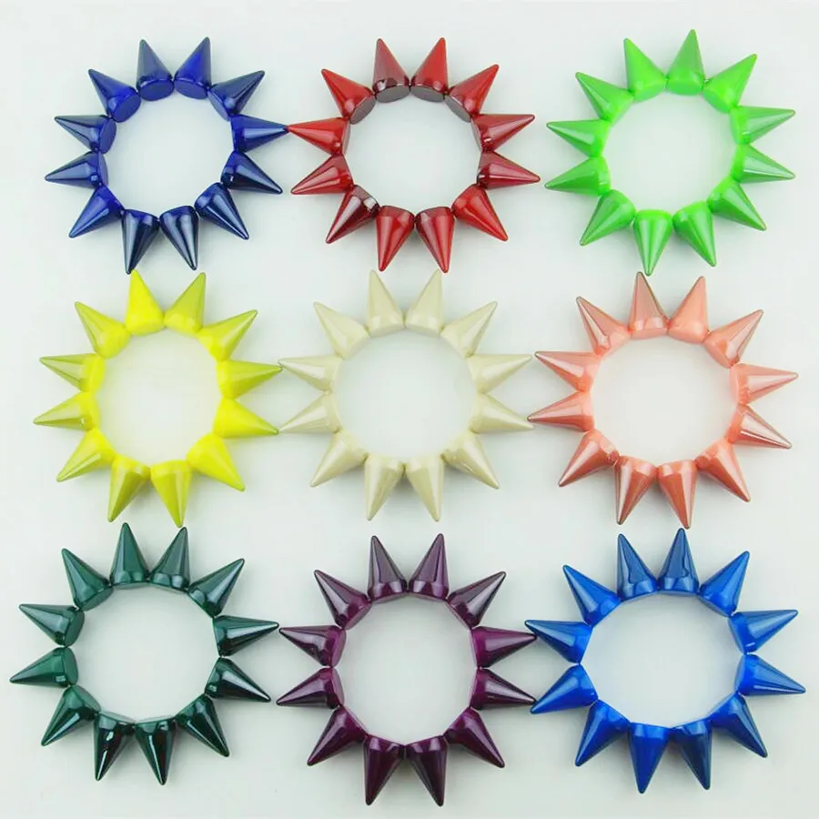 Fishsheep Big Acrylic Spike Studs Bracelets For Men Women