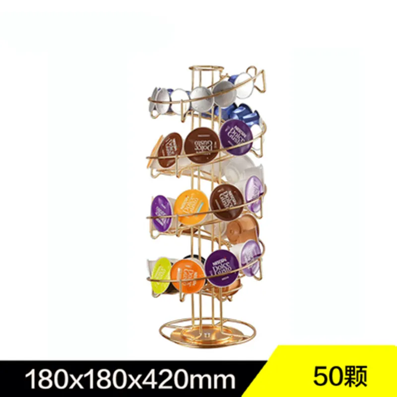 New Metal Coffee Pods Holder Iron Chrome Plating Stand Coffee Capsule Storage Rack Dolce Gusto Capsule Free Shipping - Color: 5