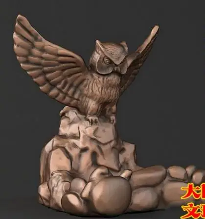 3d модель рельеф для станок цифрового управления принтером в STL формат файла Сова