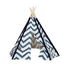 Любовь@ белая и темно-синяя Волнистая Полоса дизайн Конура для собаки площадка для игр домашних животных собака играть палатка кошка/собака кровать