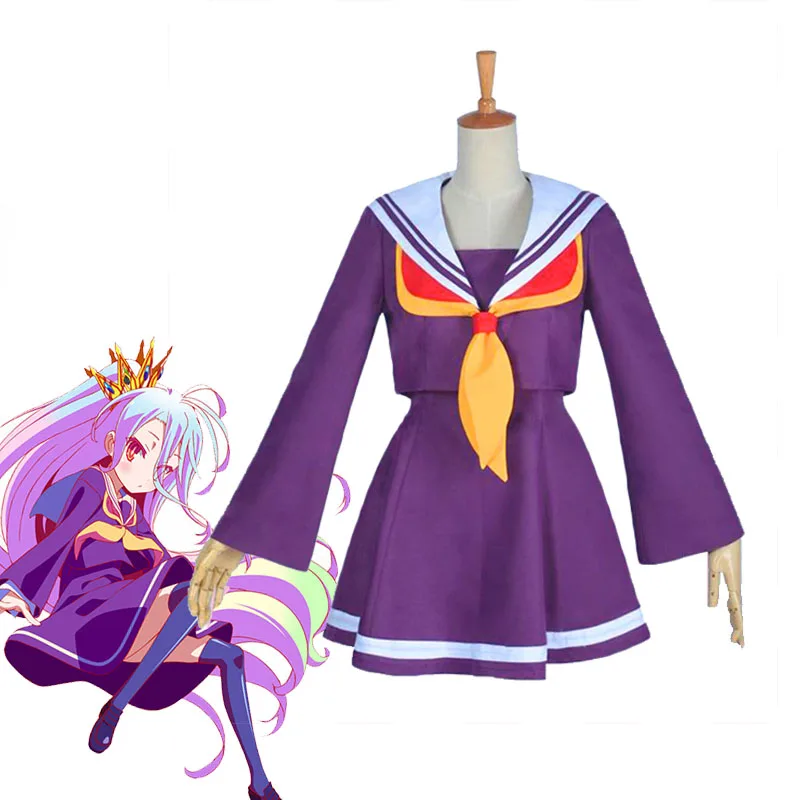 No Game No Life Shiro Dress Uniform Halloween Party Anime Cosplay Costume No Game No Life Shiro Dress Uniform Halloween Party Anime Cosplay Costume
