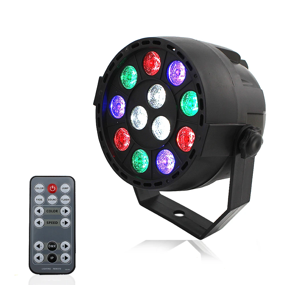 

Mini Sound Activate DMX Control 12LEDs 54LEDs RGBW Color Mixing Par Spot Light Disco Party Music Show Projector Lighting Effect