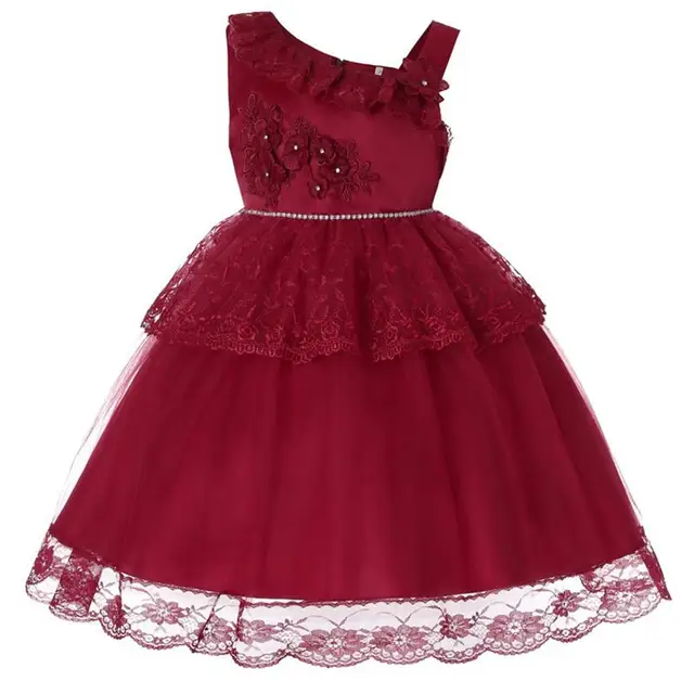 New 2018 Costume Christmas Dress Girl Clothes Tutu Party Wedding Kids