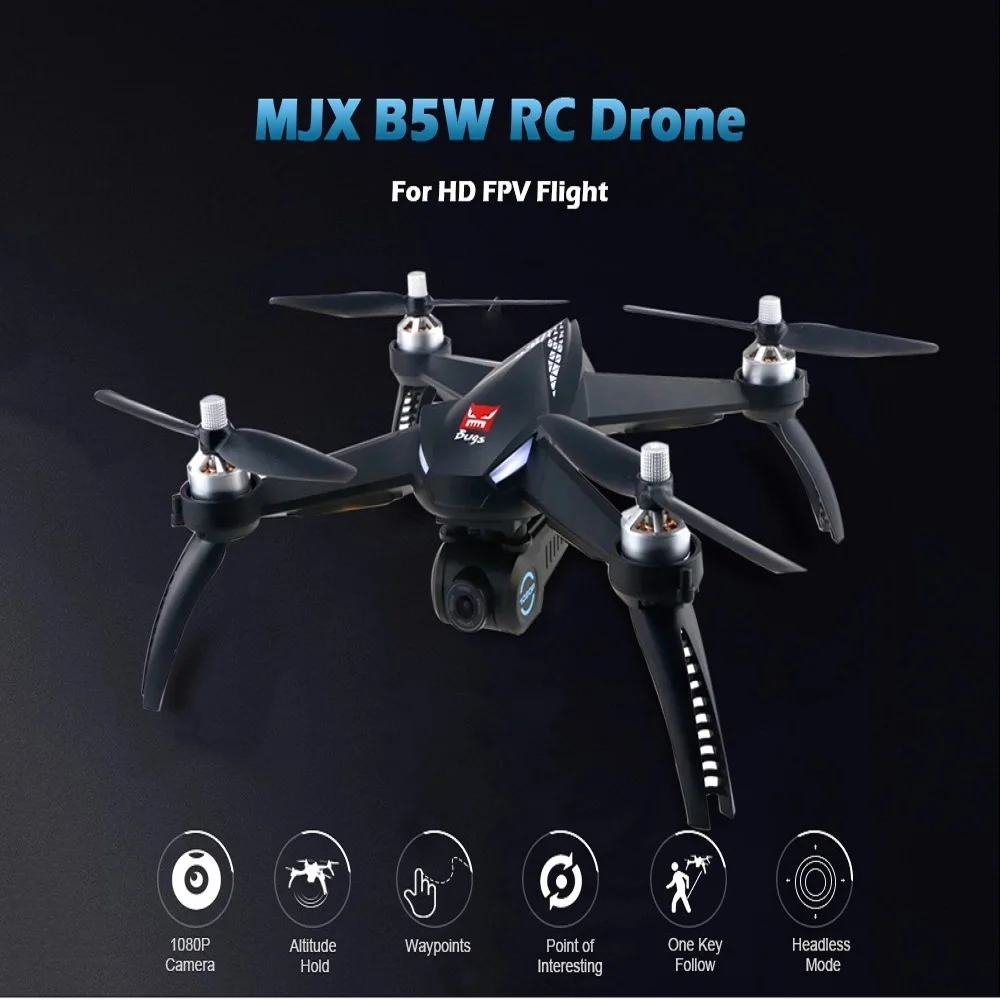 MJX B5W радиоуправляемая беспилотная камера wifi GPS Квадрокоптер Дрон с одним ключом