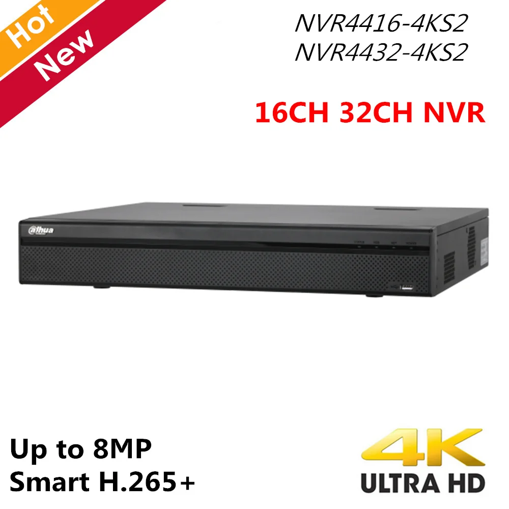 Dahua 16 Channel NVR 32 Channel NVR 4K Smart H.265+ Lite Network Video Recorder NVR4416-4KS2 NVR4432-4KS2 for Security cameras Dahua 16 Channel NVR 32 Channel NVR 4K Smart H.265+ Lite Network Video Recorder NVR4416-4KS2 NVR4432-4KS2 for Security cameras