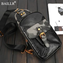 Новая трендовая повседневная мужская сумка из искусственной кожи с одним плечевым ремнем на спине, дорожная мужская сумка через плечо, винтажная сумка на грудь, камуфляжная