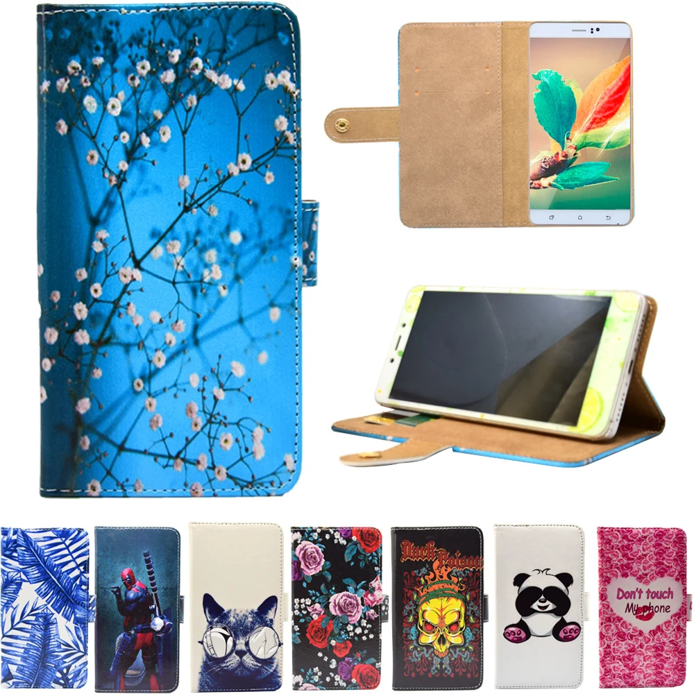 

PU Leather Phone Case Cartoon Cases Flip Wallet Stand Cover for bylynd x5 m7 m9 m13 m11 P9000
